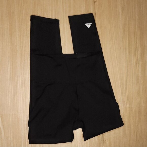Adidas New Black Optime Aeroready 7/8 Leggings Small - Picture 1 of 11
